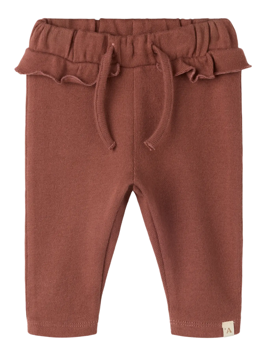 Lil' Atelier - Ruffle Broek | Mocha Mousse
