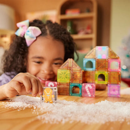 Magna-Tiles – microMAGS Gingerbread House Travel Set | Magnetische Bouwset 24 Stuks