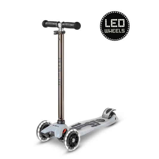 Micro Step - Maxi Micro Step 3-Wiel Kinderstep Deluxe Flux LED Nechrome Zwart