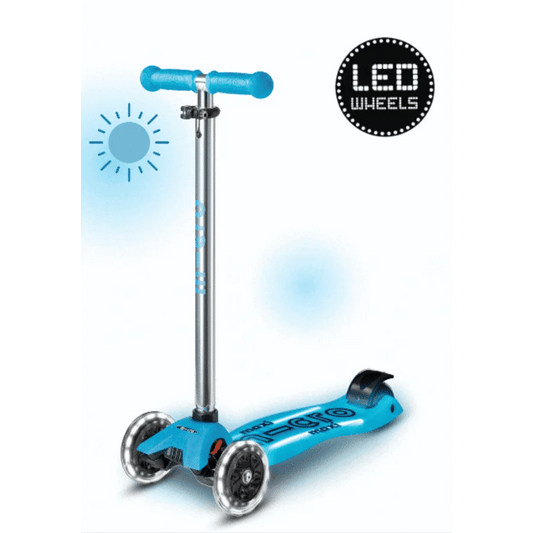 Micro Step - Maxi Micro Step 3-Wiel Kinderstep Deluxe Glow LED Plus – Crystal Blue