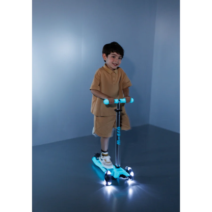 Micro Step - Maxi Micro Step 3-Wiel Kinderstep Deluxe Glow LED Plus – Crystal Blue