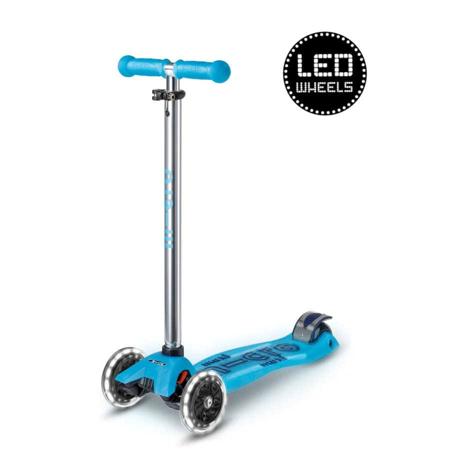 Micro Step - Maxi Micro Step 3-Wiel Kinderstep Deluxe Glow LED Plus – Crystal Blue