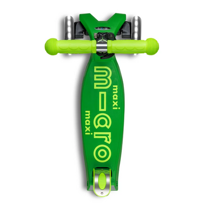 Micro Step - Maxi Micro Deluxe Inklapbaar LED – Geel Groen Neon 3-Wiel Kinderstep