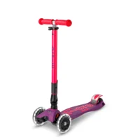 Micro Step - Maxi Micro Deluxe Inklapbaar LED – Paars Roze Neon 3-Wiel Kinderstep (Copy)