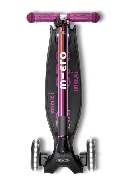 Micro Step - Maxi Micro Deluxe Inklapbaar LED – 3-Wiel Kinderstep | Neochrome Purple