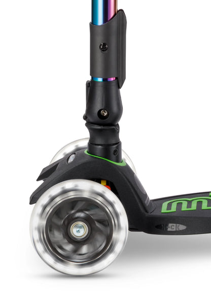 Micro Step - Maxi Micro Deluxe Inklapbaar LED – 3-Wiel Kinderstep | Neochrome Green