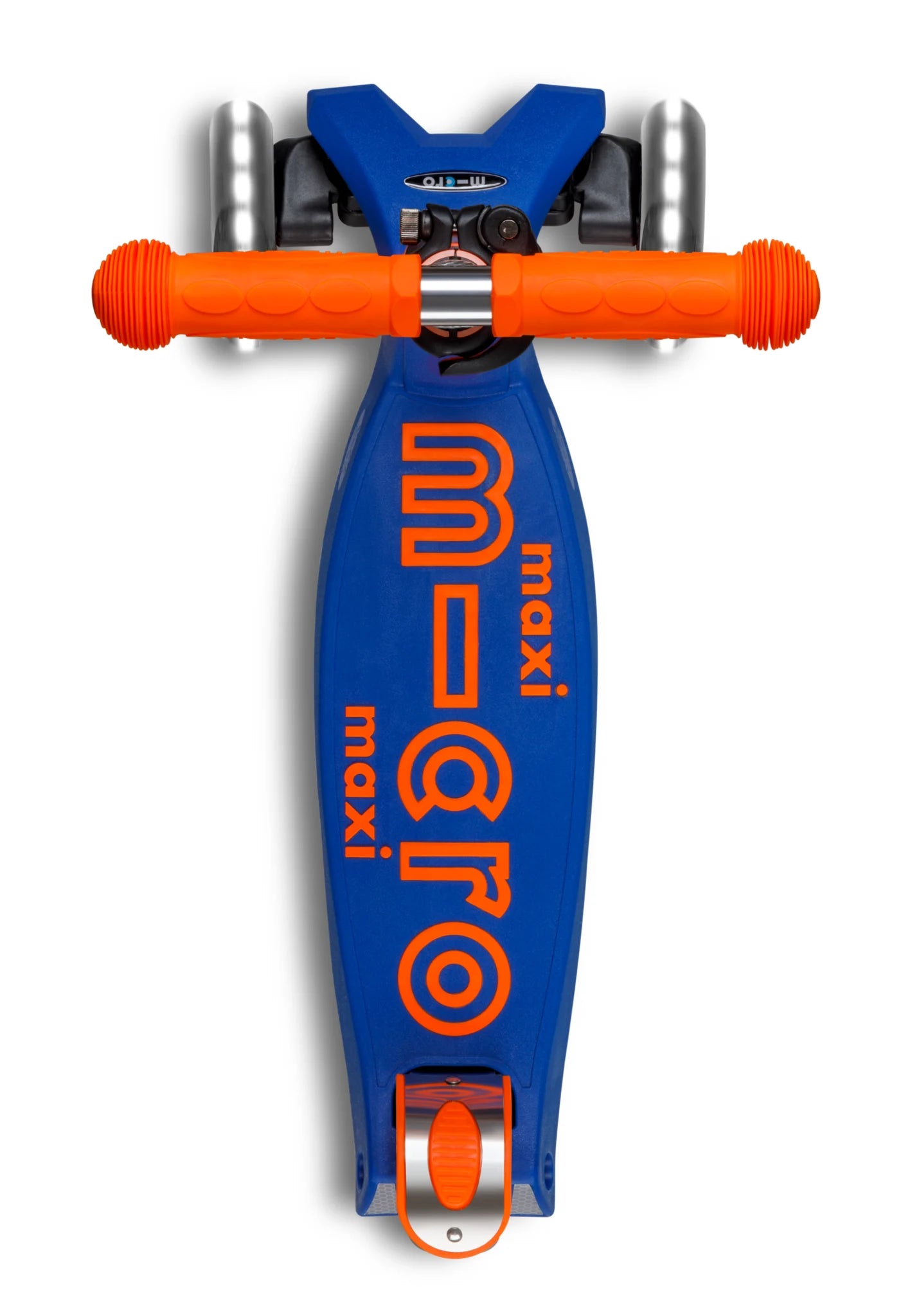 Micro Step - Maxi Micro Deluxe Inklapbaar LED - 3-Wiel Kinderstep | Blue Orange Neon
