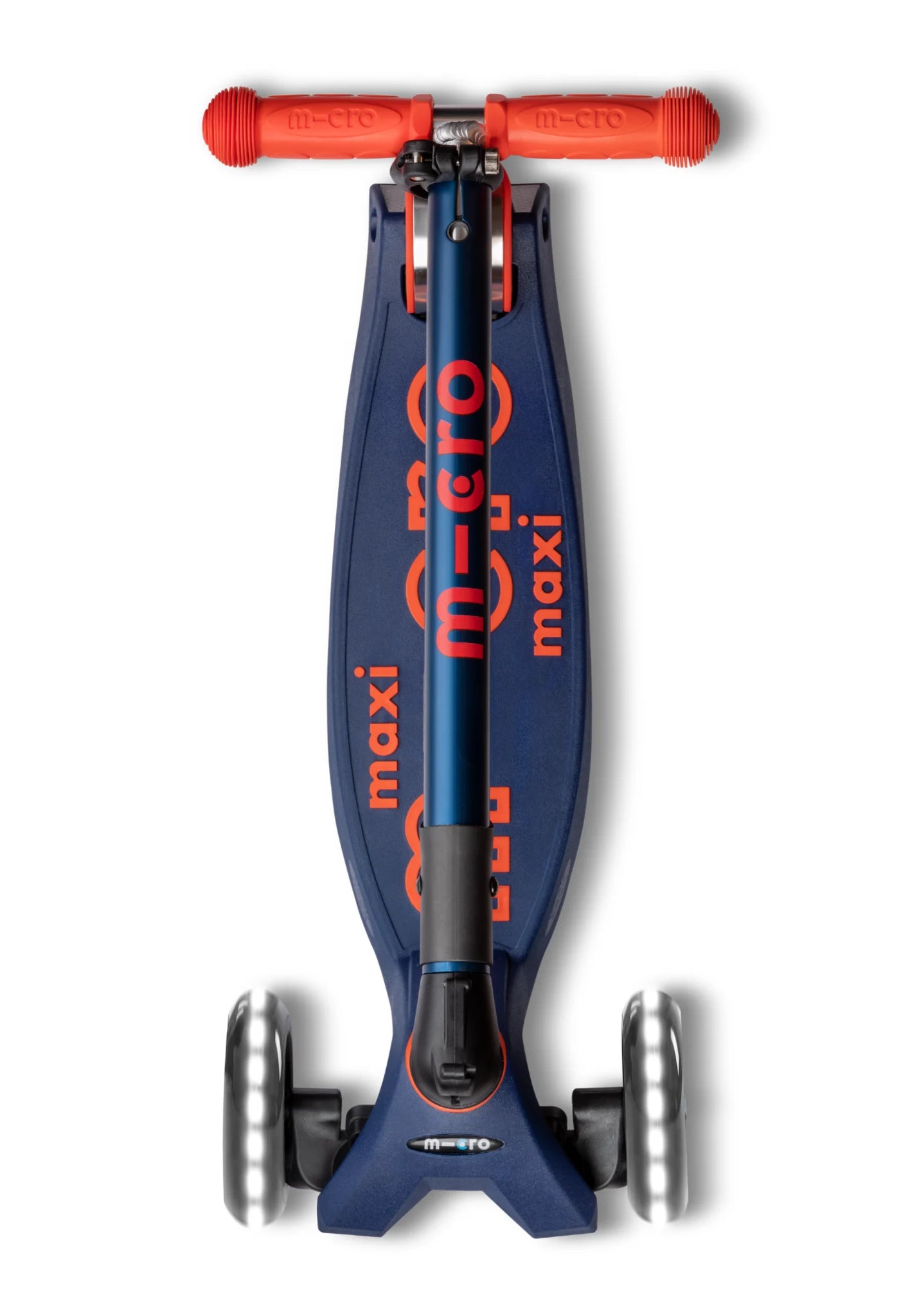Micro Step - Maxi Micro Deluxe Inklapbaar LED - 3-Wiel Kinderstep | Navy Blue