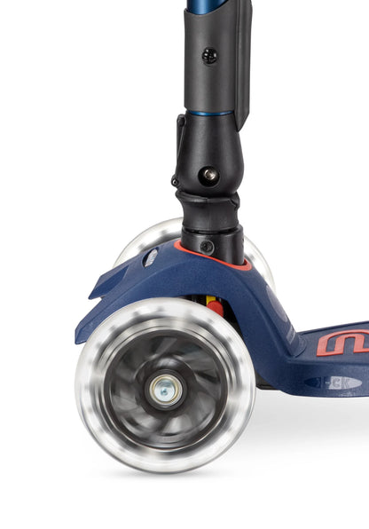 Micro Step - Maxi Micro Deluxe Inklapbaar LED - 3-Wiel Kinderstep | Navy Blue