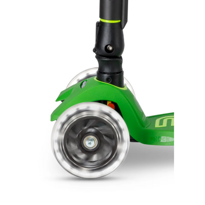 Micro Step - Maxi Micro Deluxe Inklapbaar LED – Geel Groen Neon 3-Wiel Kinderstep