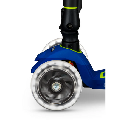 Micro Step - Maxi Micro Deluxe Inklapbaar LED – Blauw Geel Neon 3-Wiel Kinderstep