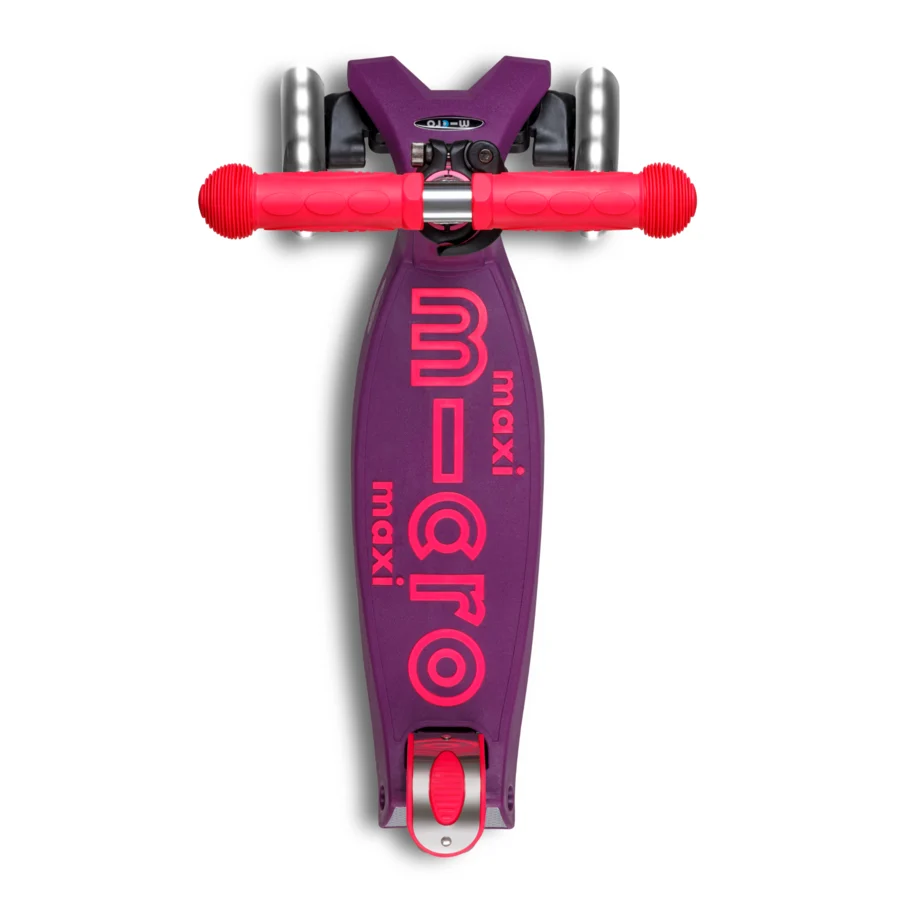 Micro Step - Maxi Micro Deluxe Inklapbaar LED – Paars Roze Neon 3-Wiel Kinderstep (Copy)