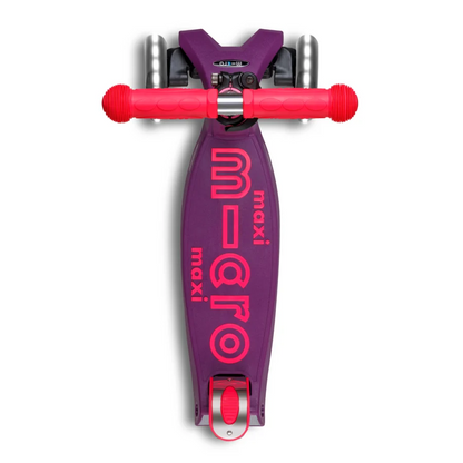 Micro Step - Maxi Micro Deluxe Inklapbaar LED – Paars Roze Neon 3-Wiel Kinderstep (Copy)