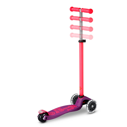 Micro Step - Maxi Micro Step 3-Wiel Kinderstep Deluxe LED Paars Roze Neon