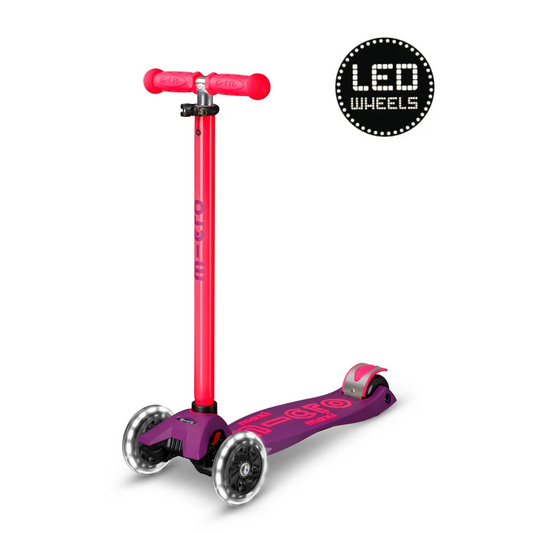 Micro Step - Maxi Micro Step 3-Wiel Kinderstep Deluxe LED Paars Roze Neon