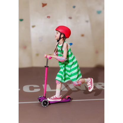 Micro Step - Maxi Micro Step 3-Wiel Kinderstep Deluxe LED Paars Roze Neon