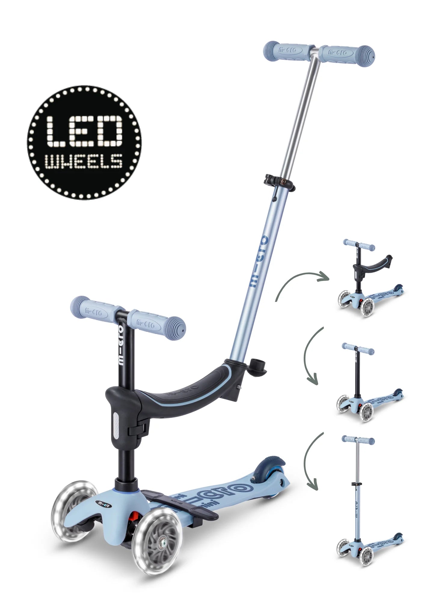 Micro Step - Micro Mini2Grow Deluxe 2.0 LED Blauw