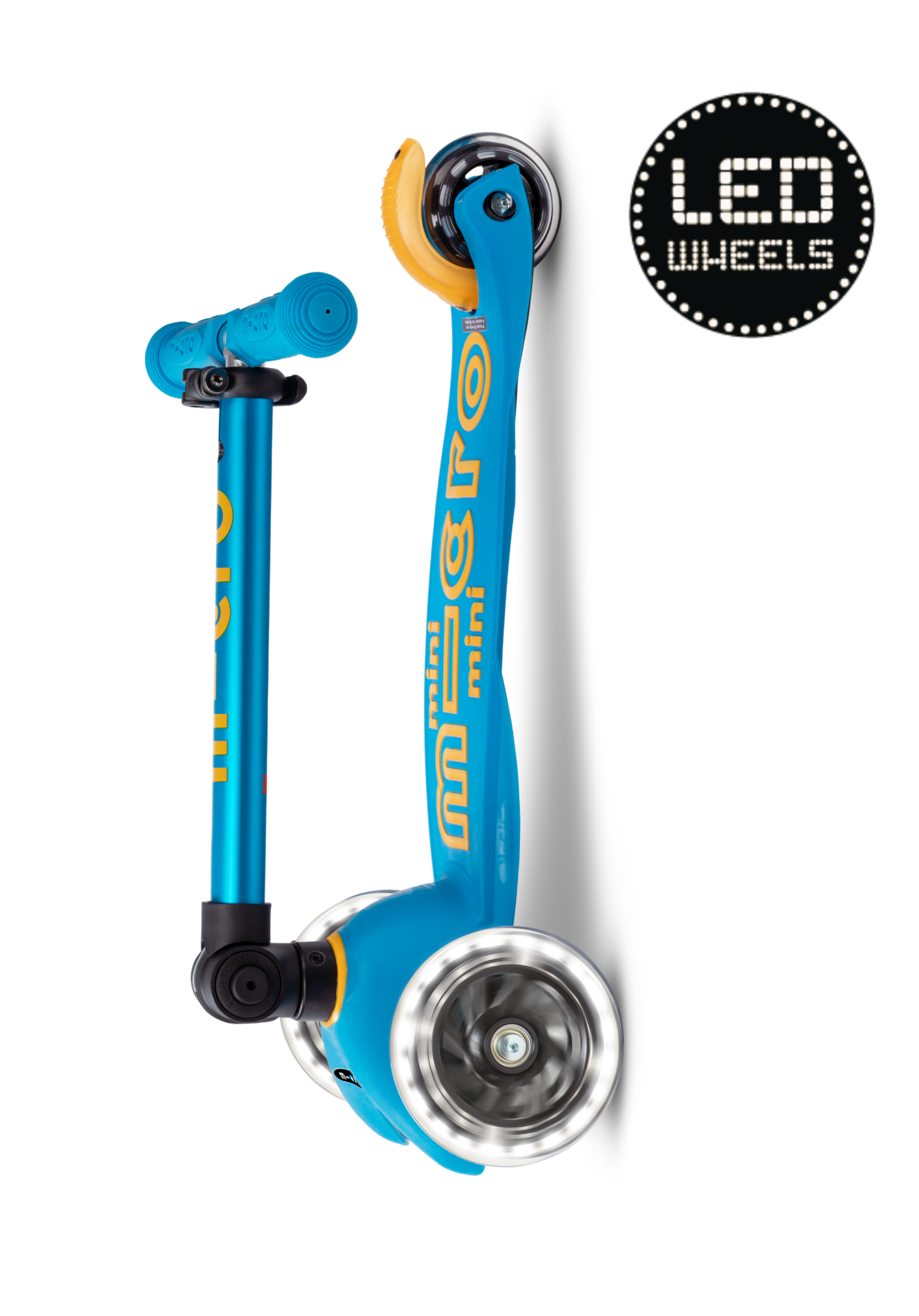 Micro Step - Mini Micro Step 3-Wiel Kinderstep Deluxe inklapbaar LED Ocean Blue