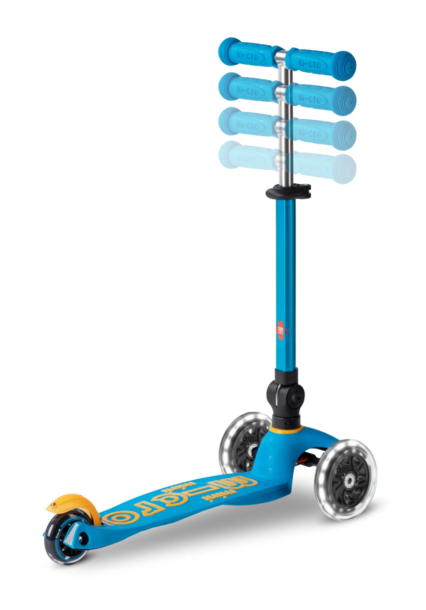 Micro Step - Mini Micro Step 3-Wiel Kinderstep Deluxe inklapbaar LED Ocean Blue