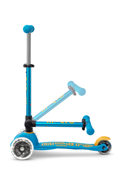 Micro Step - Mini Micro Step 3-Wiel Kinderstep Deluxe inklapbaar LED Ocean Blue