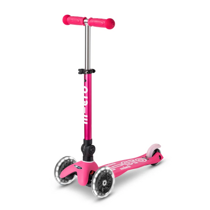 Micro Step - Mini Micro Step 3-Wiel Kinderstep Deluxe inklapbaar LED Roze