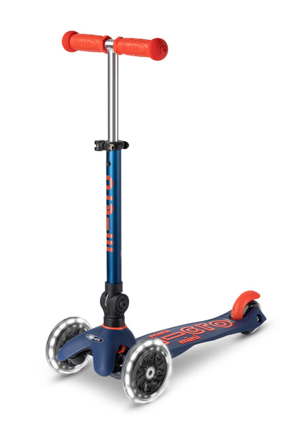 Micro Step - Mini Micro Step 3-Wiel Kinderstep Deluxe inklapbaar LED Navy Blue