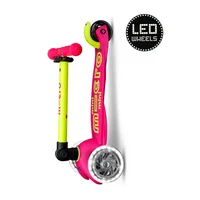 Micro Step - Mini Micro Step 3-Wiel Kinderstep Deluxe inklapbaar LED Roze/Geel