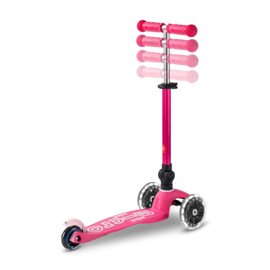 Micro Step - Mini Micro Step 3-Wiel Kinderstep Deluxe inklapbaar LED Roze