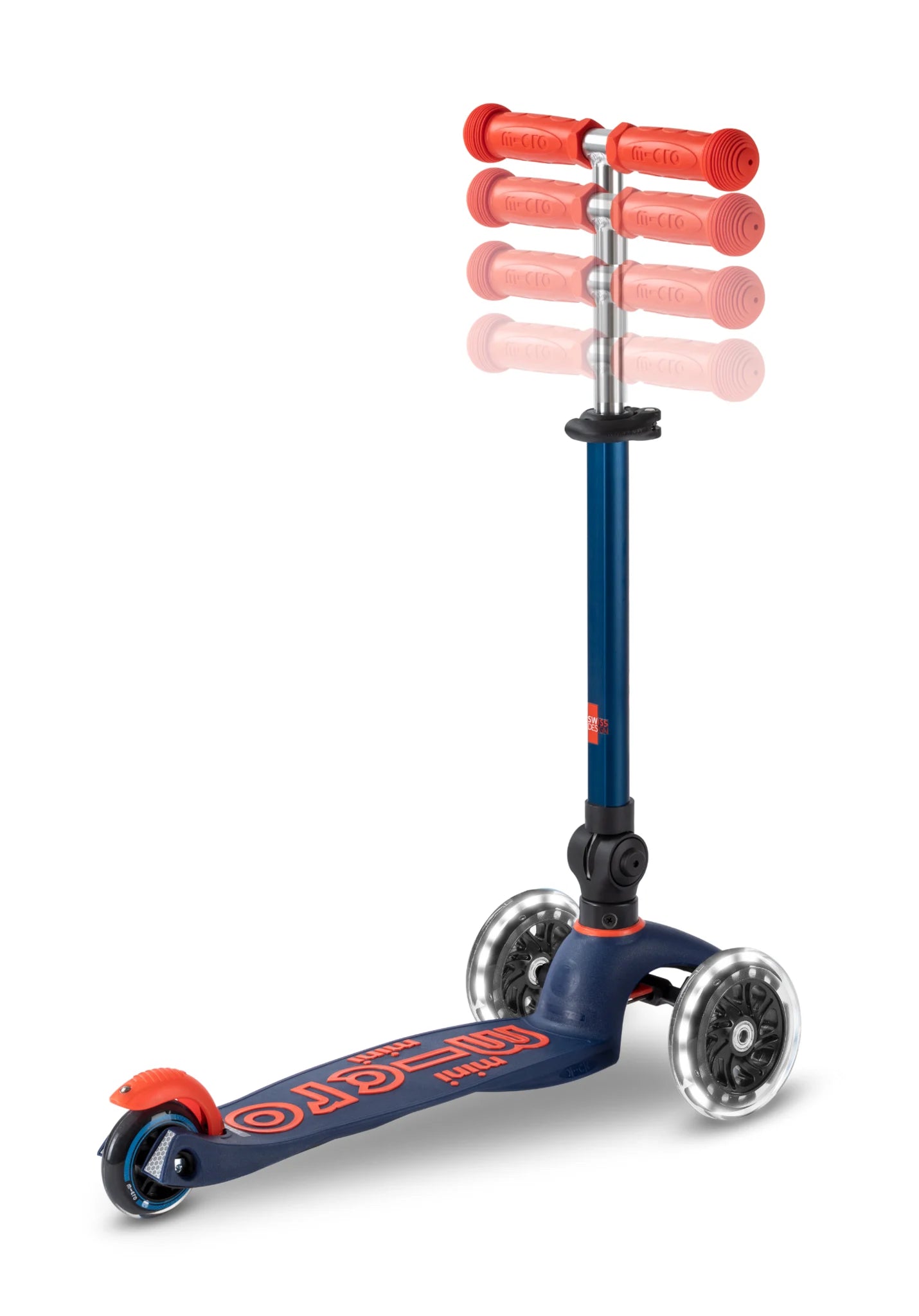 Micro Step - Mini Micro Step 3-Wiel Kinderstep Deluxe inklapbaar LED Navy Blue