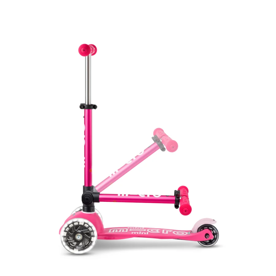Micro Step - Mini Micro Step 3-Wiel Kinderstep Deluxe inklapbaar LED Roze