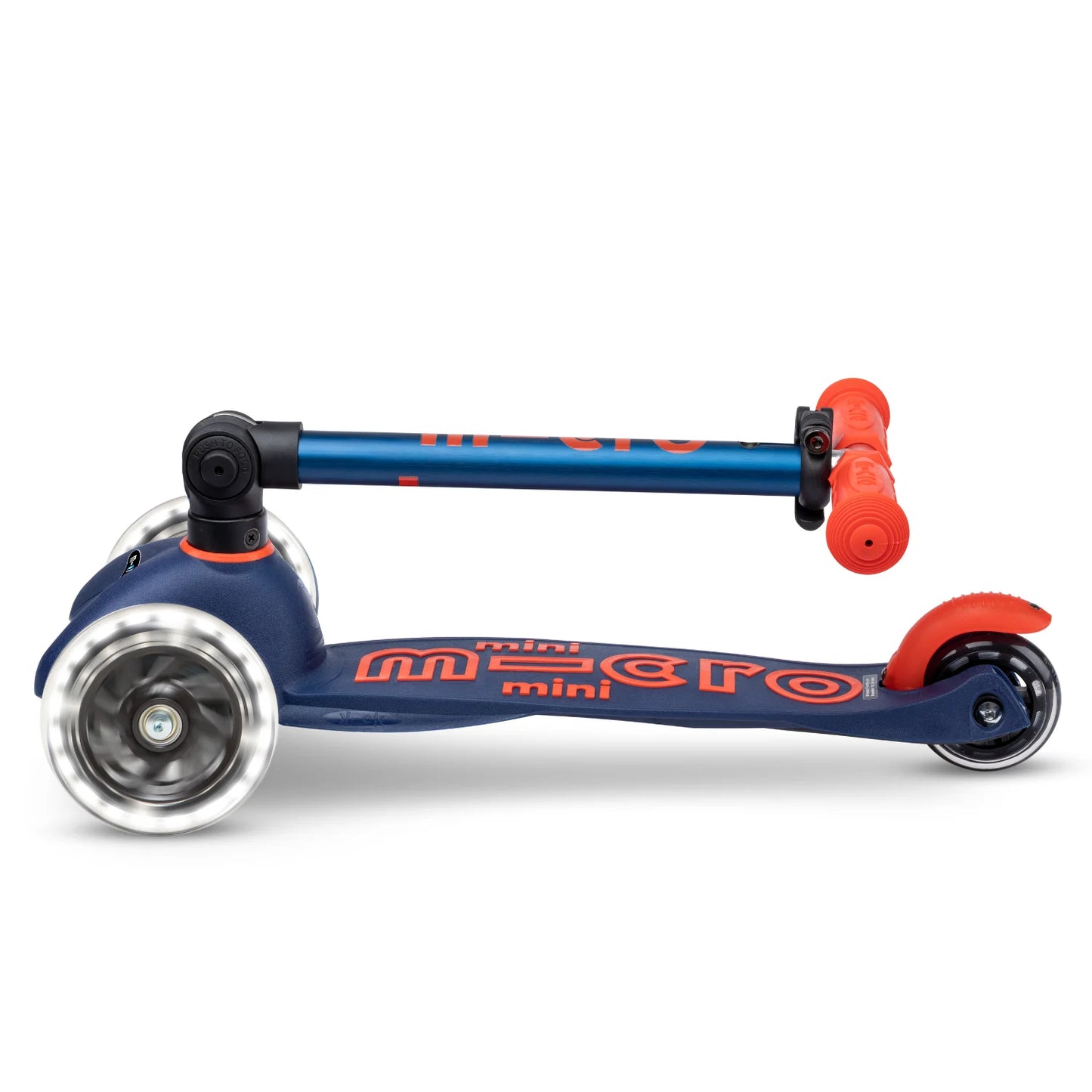 Micro Step - Mini Micro Step 3-Wiel Kinderstep Deluxe inklapbaar LED Navy Blue