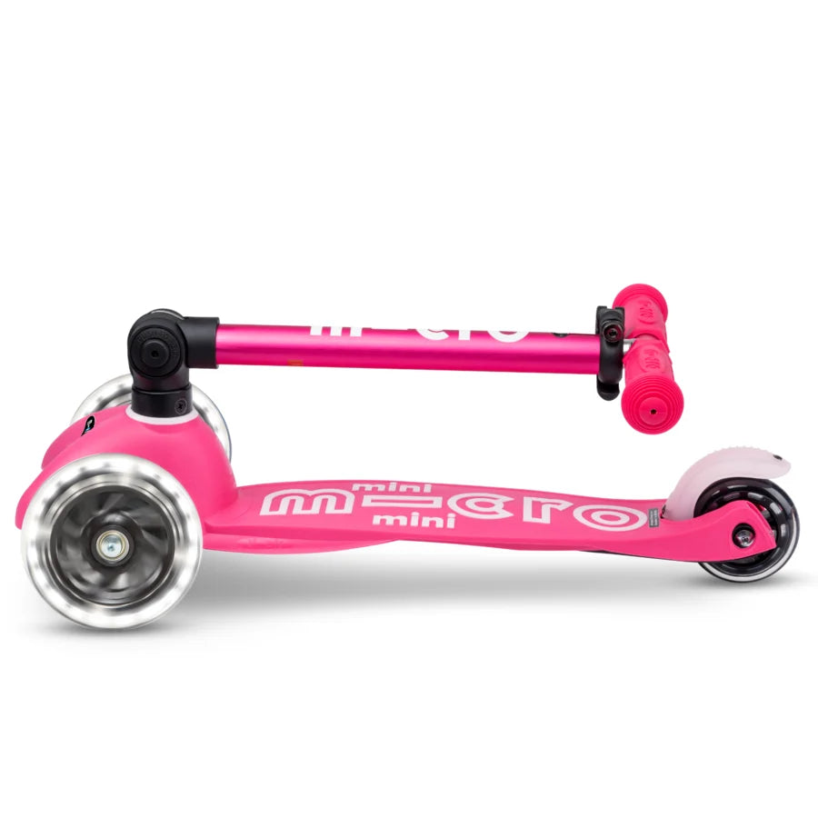 Micro Step - Mini Micro Step 3-Wiel Kinderstep Deluxe inklapbaar LED Roze