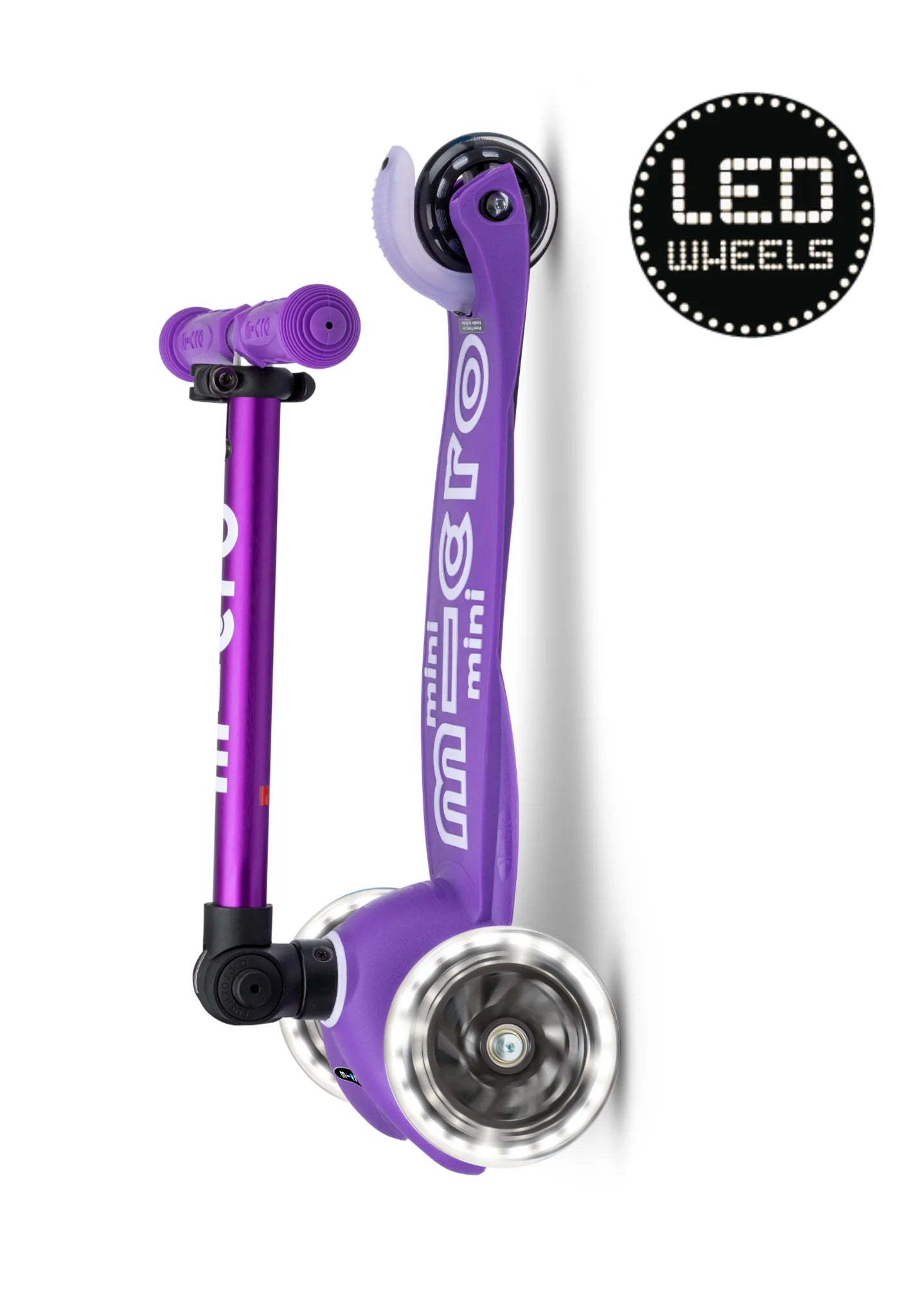 Micro Step - Mini Micro Step 3-Wiel Kinderstep Deluxe inklapbaar LED Purple