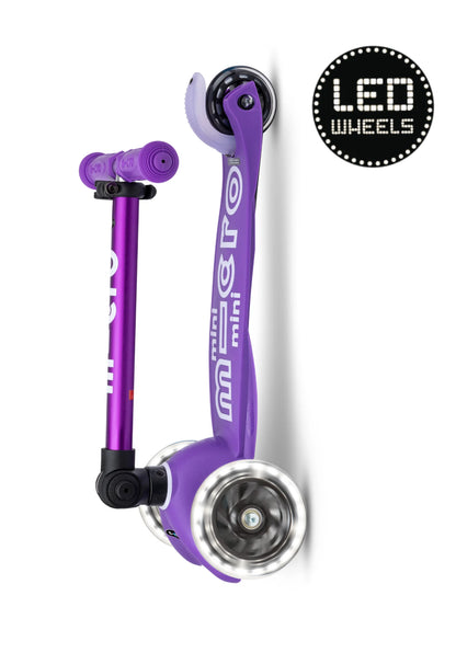 Micro Step - Mini Micro Step 3-Wiel Kinderstep Deluxe inklapbaar LED Purple
