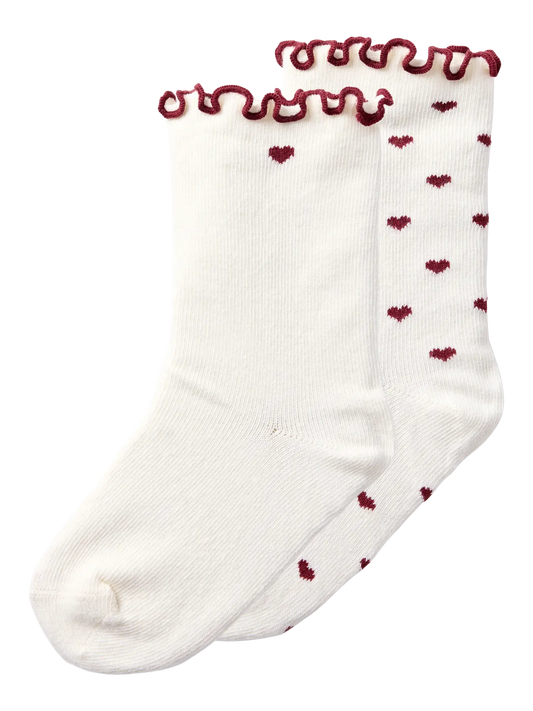 Lil' Atelier - Rosita 2-Pack Socks | Turtledove Hearts