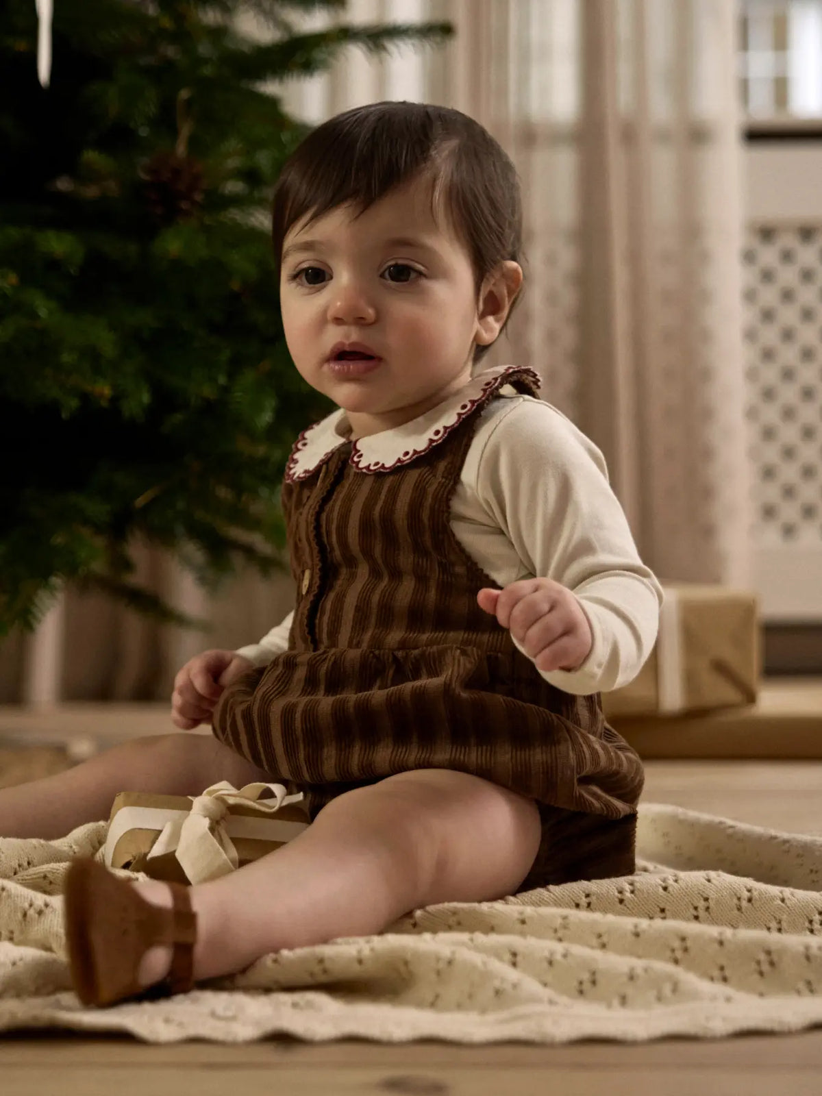 Lil' Atelier - Fundo Lia Romper met Kraag | Turtledove Biking Red