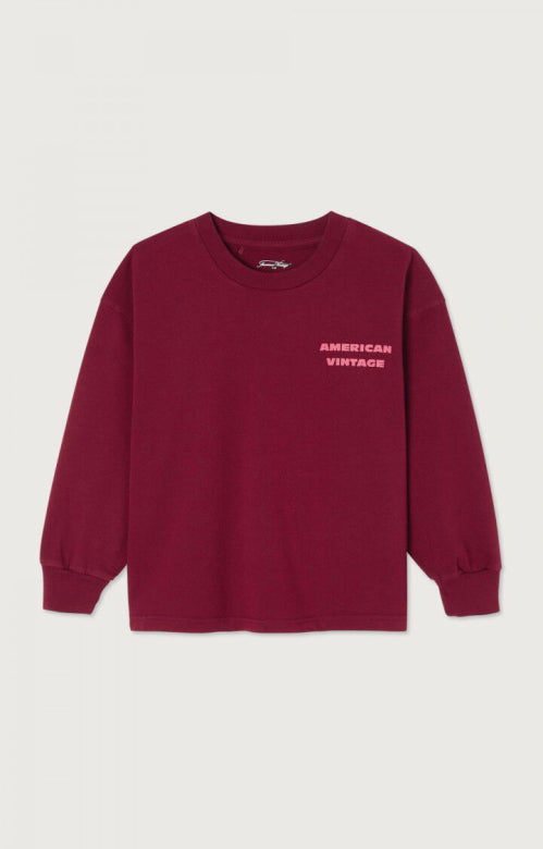 American Vintage - Fizvalley Longsleeve Bordeaux Vintage