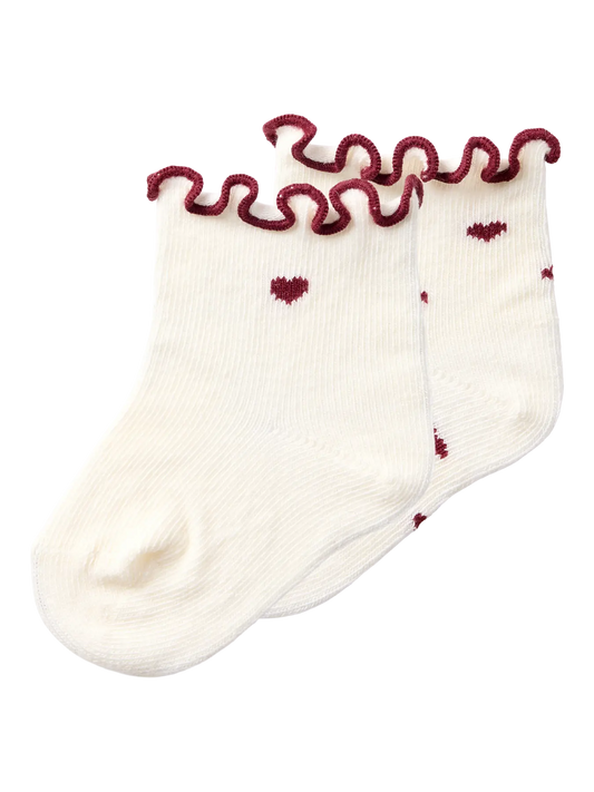 Lil' Atelier - Rosita 2-Pack Babysokken | Turtledove Hearts