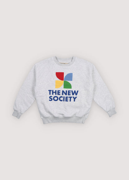 The New Society - TNS Logo Sweatshirt Light Grey Melange