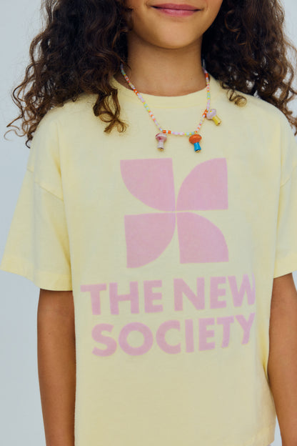 The New Society - TNS Logo T-Shirt Soft Lemon