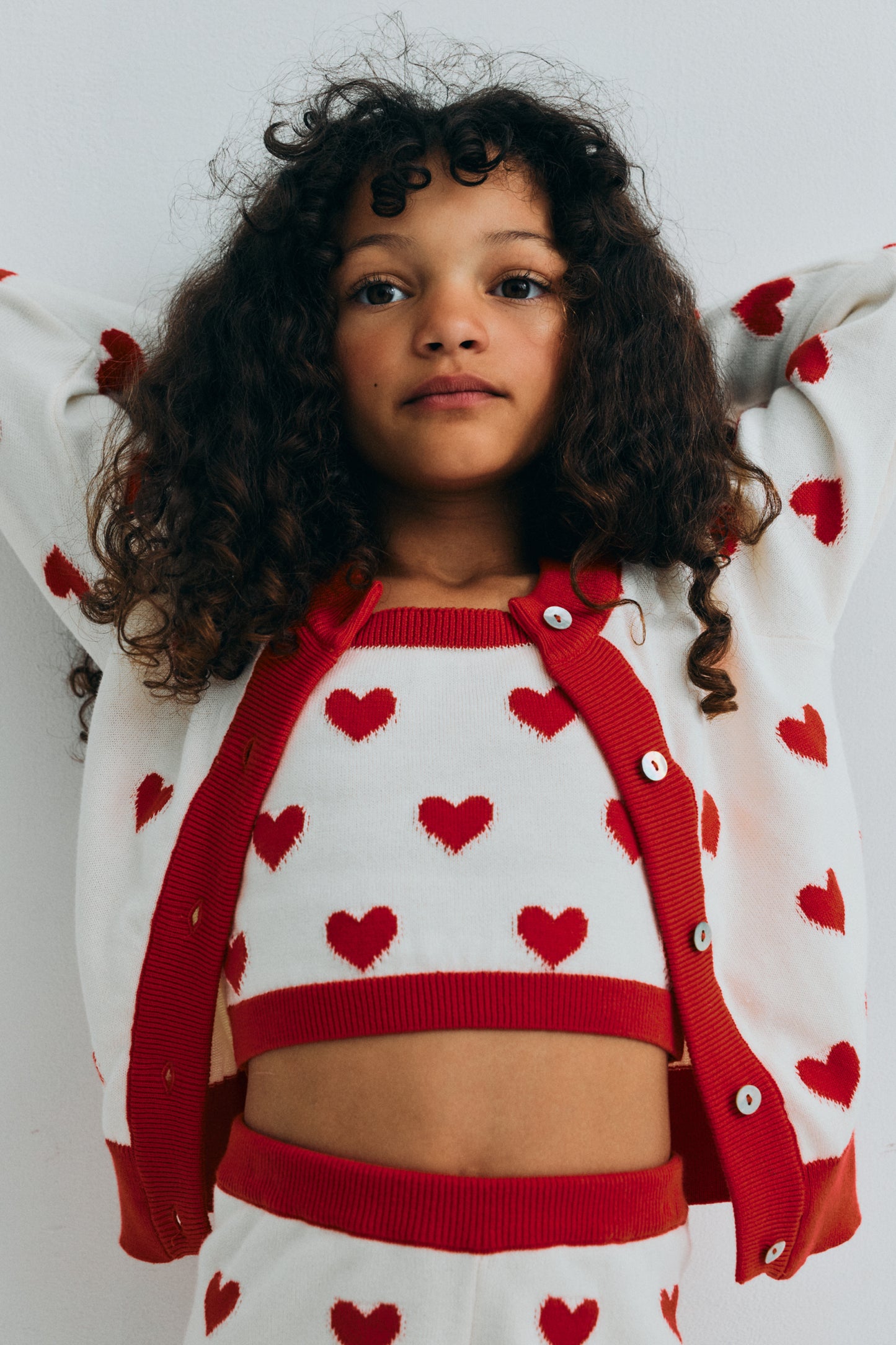 The New Society - Maqui Cardigan Hearts Jacquard