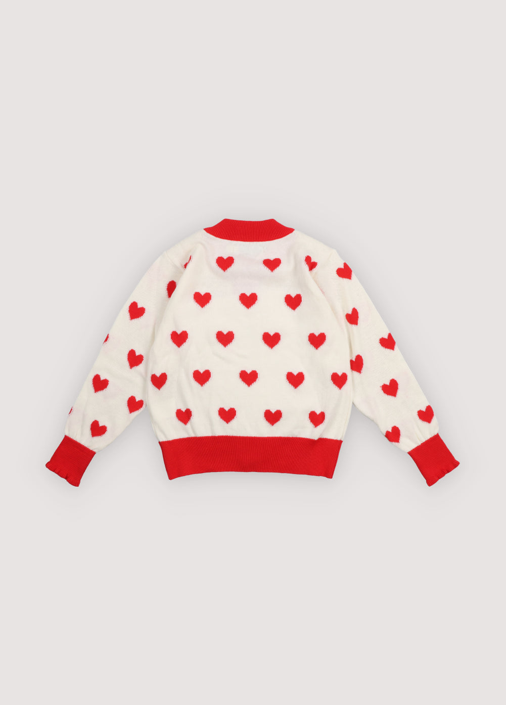 The New Society - Maqui Cardigan Hearts Jacquard