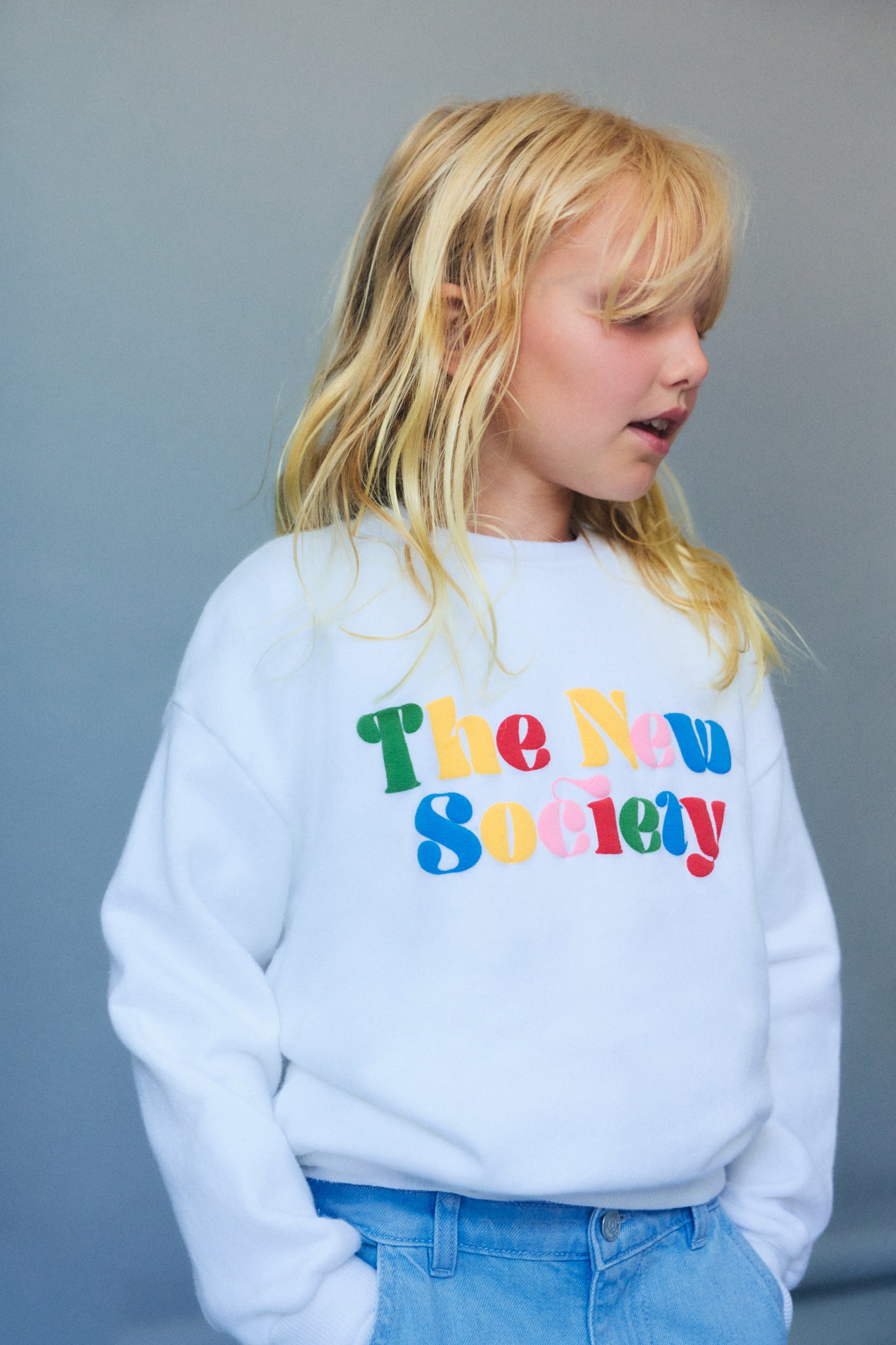 The New Society - Wisteria Sweatshirt Pure Cloud