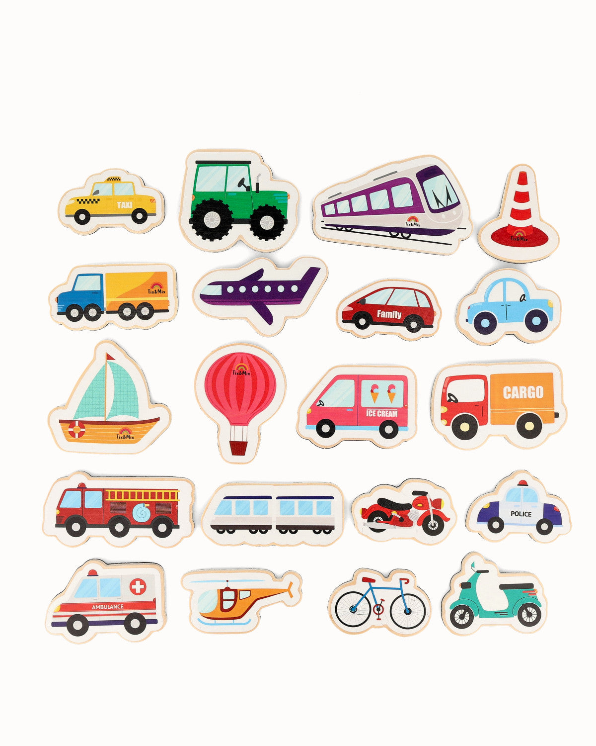 Tix & Mix - Explore Vehicles Set (20 stuks)