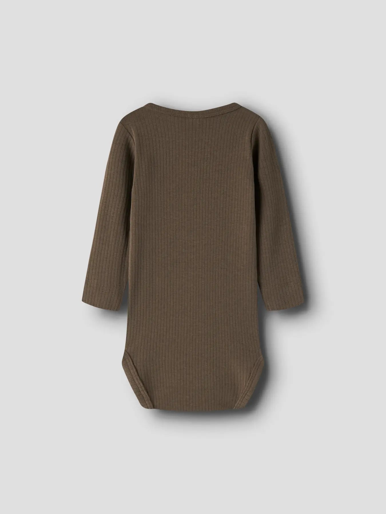 Lil' Atelier - Rib Baby Romper Bruin | Biologisch Katoen & TENCEL™