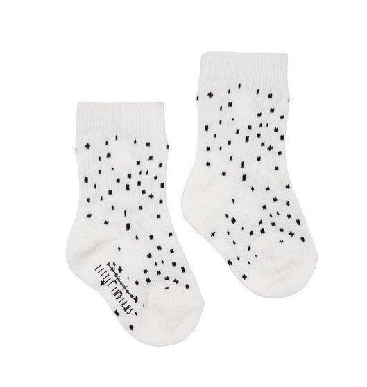 Baby Sokken Dots Cloud Dancer wit