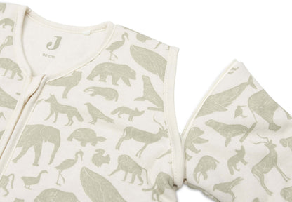 Jollein Slaapzak met afritsbare mouw 70cm Animal Olive Green