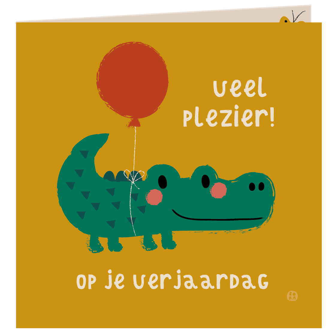 By-Bora Veel plezier krokodil - Wenskaarten