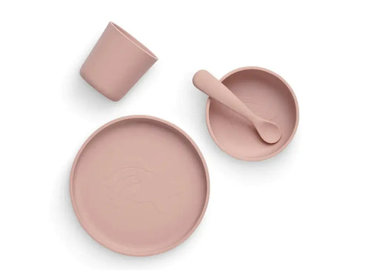Jollein Kinderserviesset Siliconen 4-delig - Pale Pink