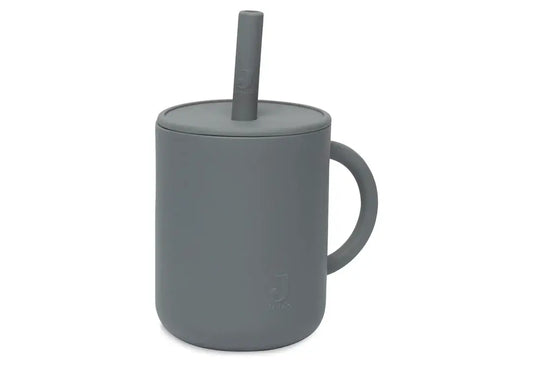 Jollein Drinkbeker Met Rietje Siliconen - Storm Grey